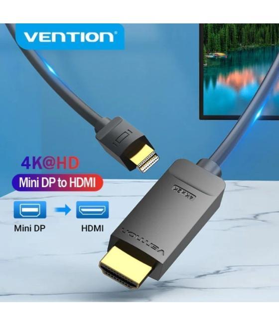 Cable conversor vention hahbh/ mini displayport macho - hdmi macho/ 2m/ negro