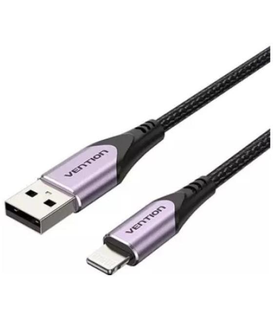 Cable usb 2.0 lightning vention labvf/ usb macho - lightning macho/ 1m/ morado