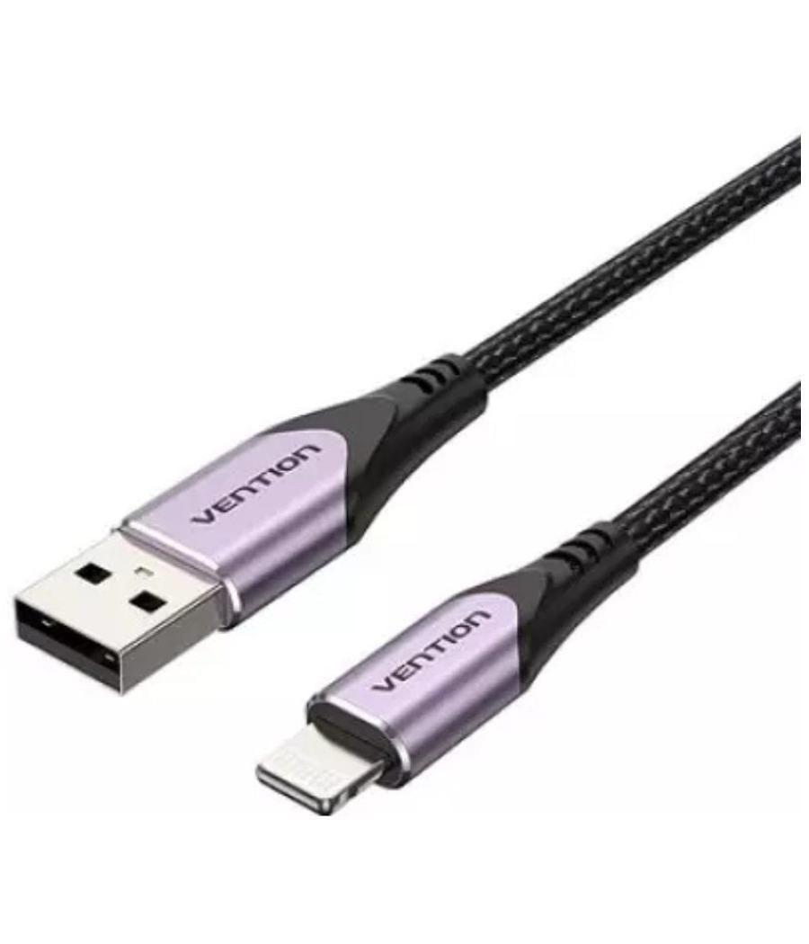 Cable usb 2.0 lightning vention labvf/ usb macho - lightning macho/ 1m/ morado
