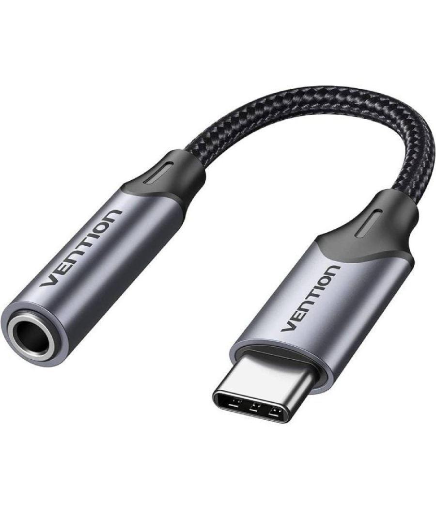 Adaptador audio vention bgmha/ jack 3.5 hembra - usb tipo-c macho/ 10cm/ gris