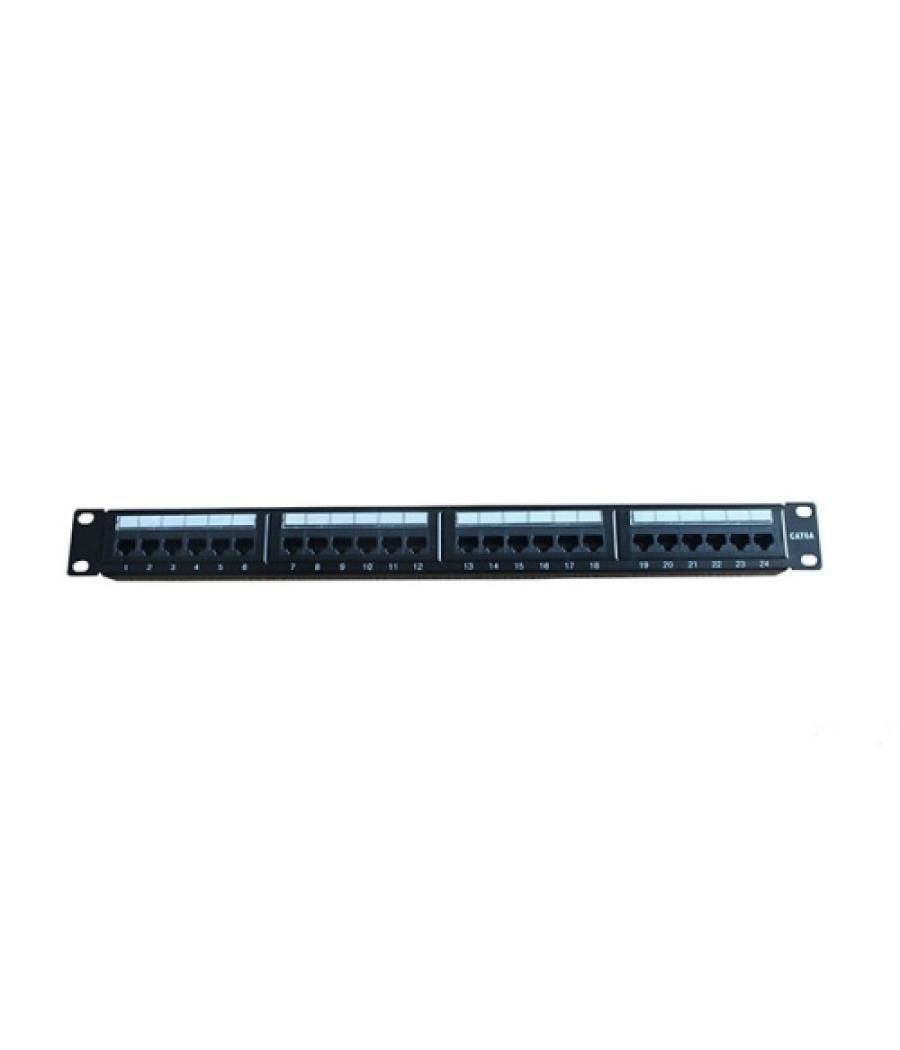 Phasak - panel de transferencia utp 19" cat. 6a dual 24 puertos 1u negro