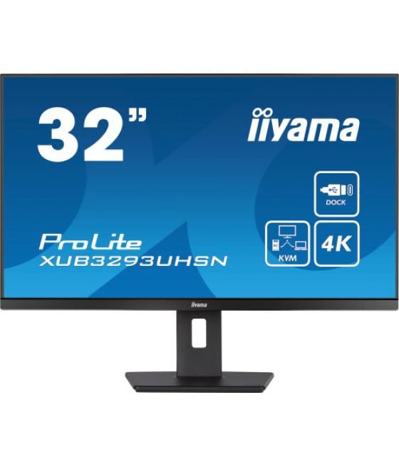 Iiyama prolite xub3293uhsn-b5 pantalla para pc 80 cm (31.5") 3840 x 2160 pixeles 4k ultra hd lcd negro
