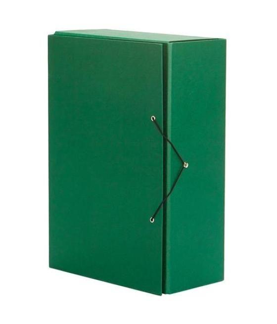 Pardo carpeta de proyectos lomo 120mm cierre goma c/ganchillo extra forrado verde