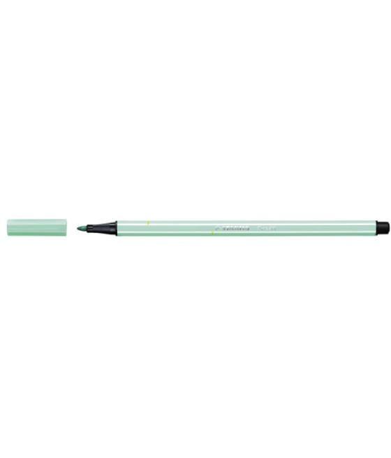 Rotulador premium con punta de fibra biselada pen 68 max color verde hielo stabilo 768/13 pack 10 unidades