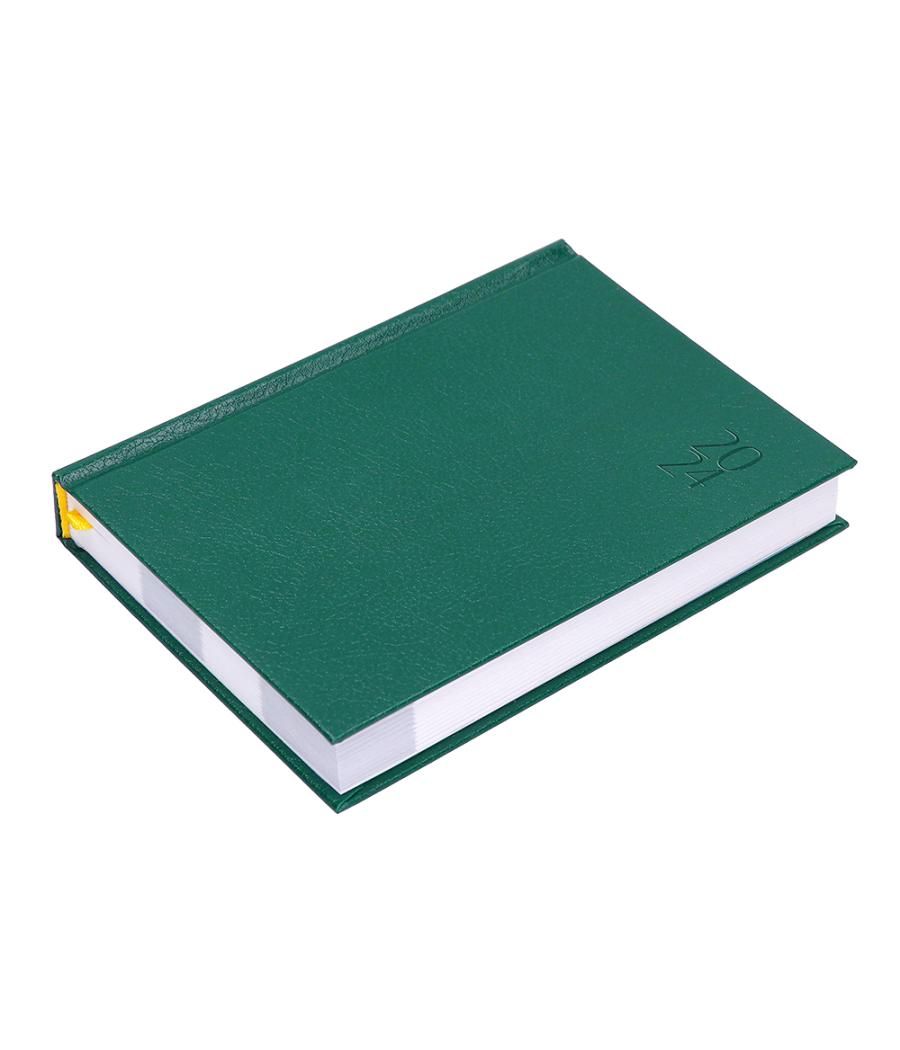 Agenda encuadernada liderpapel corfu 15x21 cm 2024 dia pagina color verde papel 60 gr