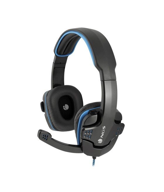 NGS GHX-505 auricular y casco Auriculares Alámbrico Diadema Juego Negro, Azul - Imagen 1