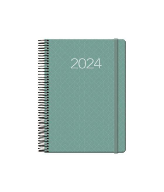 Agenda 2024 newport día página 14 x 20 cm. color verde dohe 12742 - 24