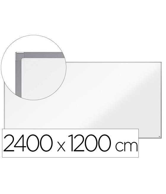 Pizarra blanca nobo essence acero vitrificado magnética 2400x1200 mm