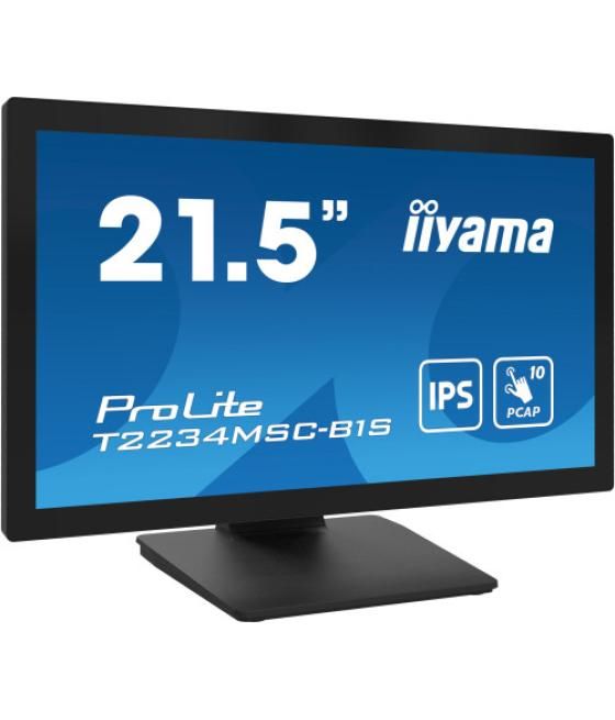 Iiyama prolite t2234msc-b1s pantalla para pc 54,6 cm (21.5") 1920 x 1080 pixeles full hd pantalla táctil negro