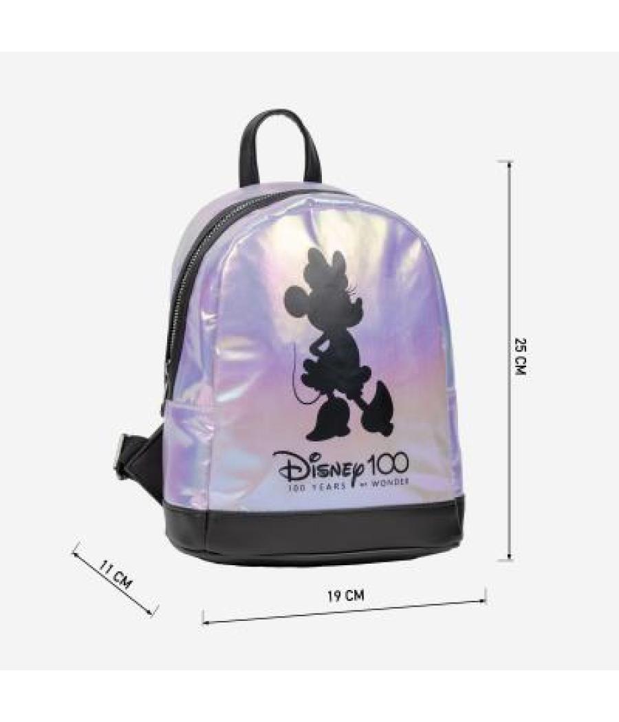 Mochila casual moda iridiscente disney 100