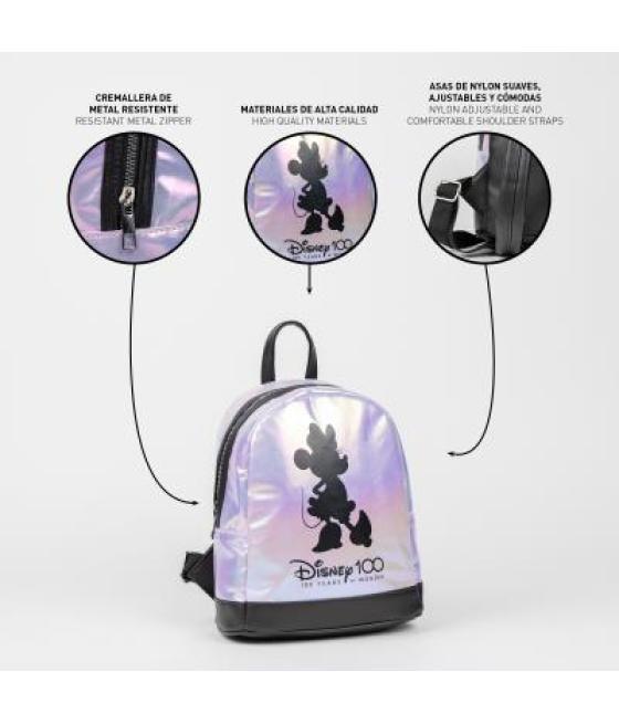 Mochila casual moda iridiscente disney 100