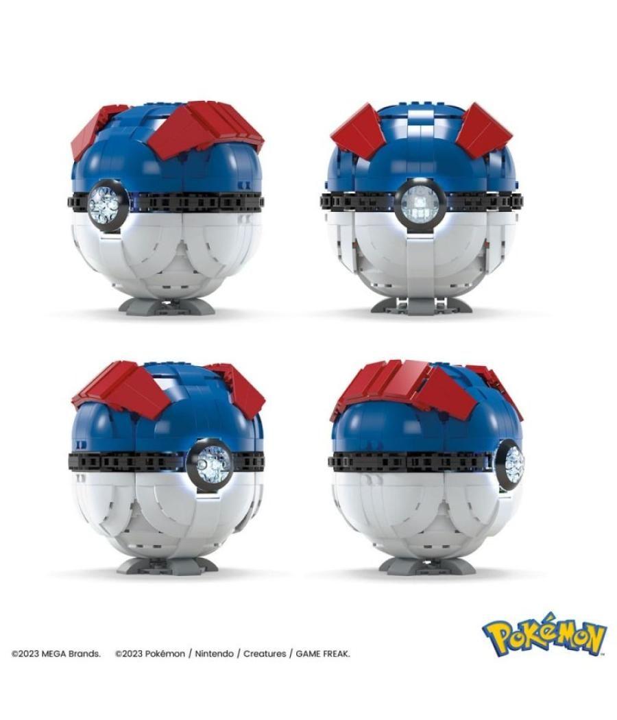 Figura mattel mega construx pokemon jumbo great ball 299 pcs