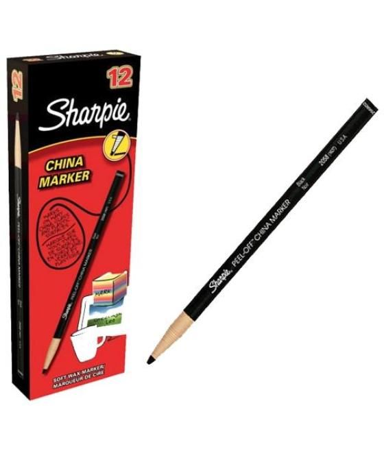 Sharpie marcador permamente china negro pack 12 unidades