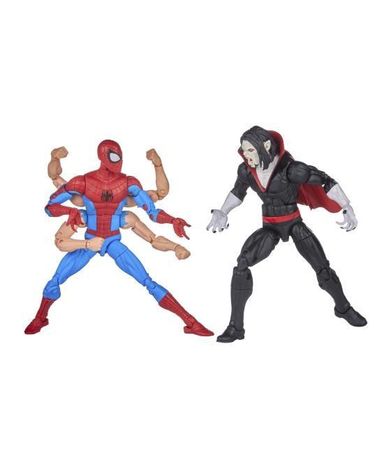 Pack 2 figuras hasbro marvel legends series spider - man & morbus