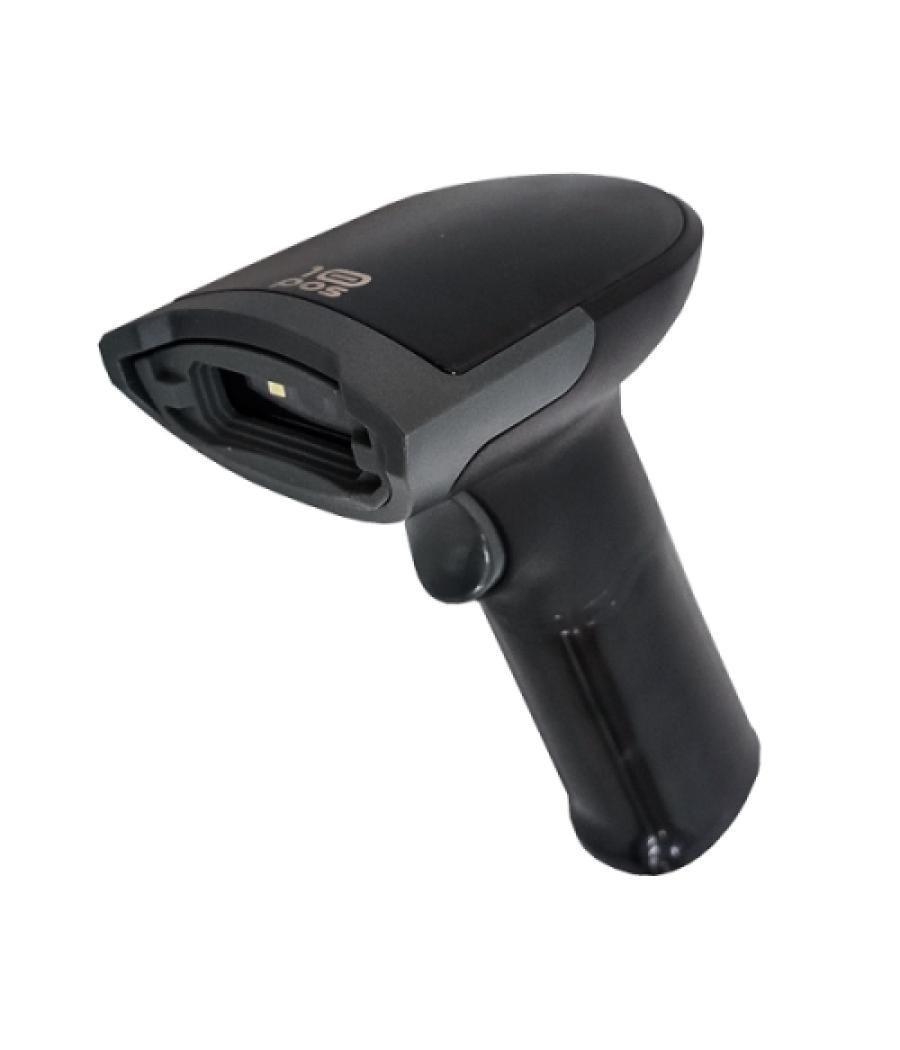 10pos - lector de código de barras imager 1d & 2d is-300, wireless 100m negro, soporte incluido.