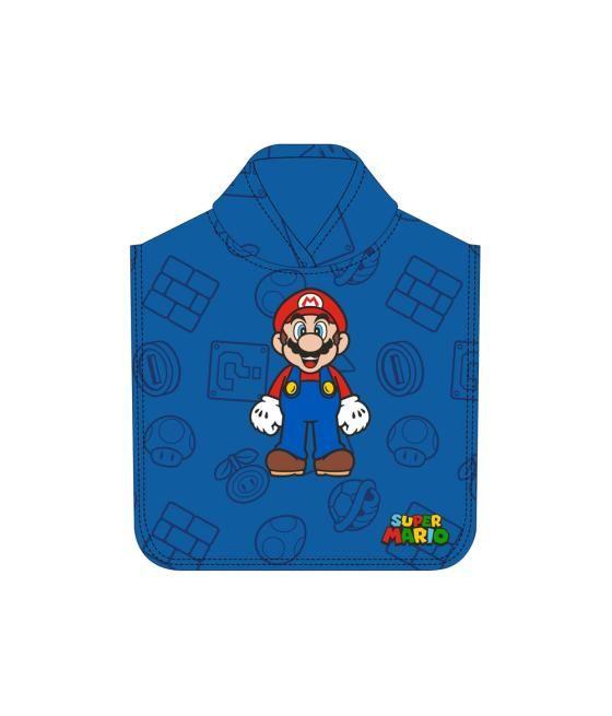 Poncho safta de microfibra super mario 1000x500 mm