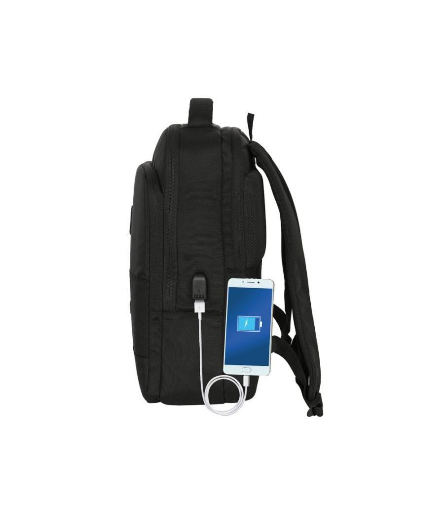 Mochila safta portatil 15,6\"+ tablet+ usb real madrid premium 440x290x150 mm
