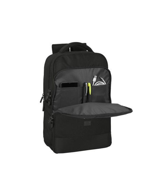 Mochila safta portatil 15,6\"+ tablet+ usb real madrid premium 440x290x150 mm
