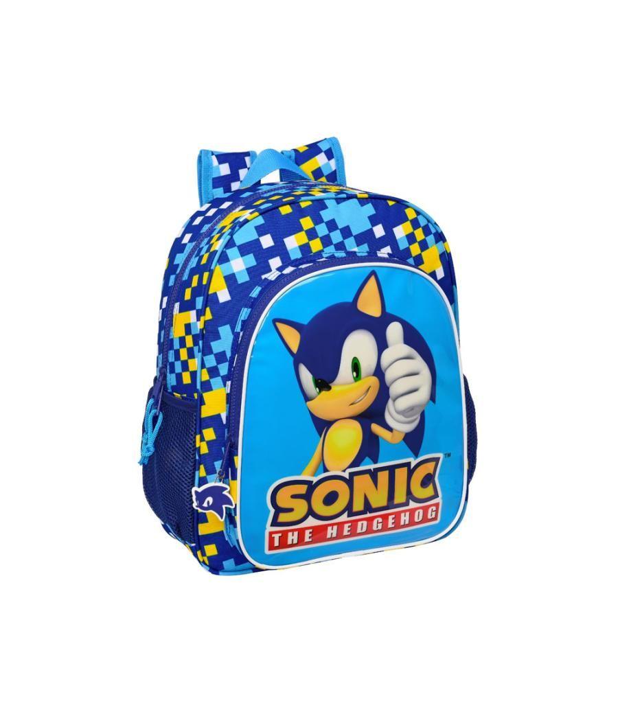 Mochila safta junior adaptable a carro sonic the hedgehog speed 380x320x120 mm