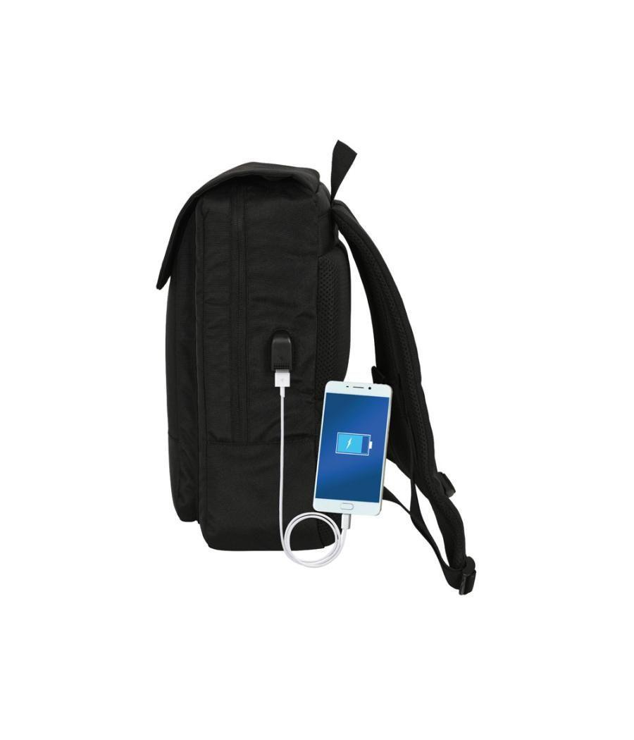 Mochila safta con solapa portatil 13,3'' + usb real betis balompie premium 390x290x120 mm