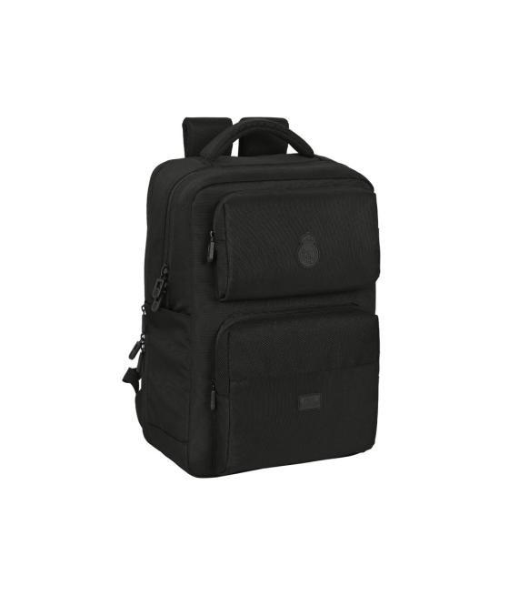 Mochila safta 2 bolsillos portatil 15,6'' + usb real madrid premium 440x310x130 mm