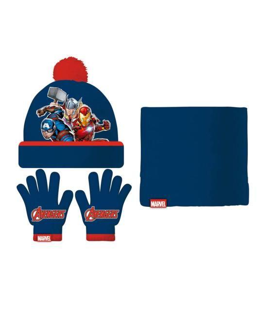 Set gorro guantes y buff infantil safta navidad avengers