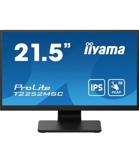 Iiyama prolite t2252msc-b2 pantalla para pc 54,6 cm (21.5") 1920 x 1080 pixeles full hd lcd pantalla táctil negro