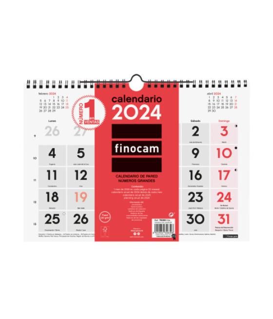 Calendario 2024 pared numeros grandes m finocam 780000024