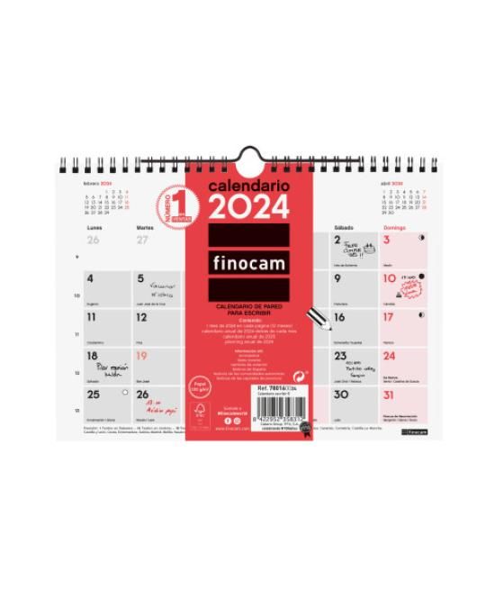 Calendario 2024 pared escribir s finocam 780160024