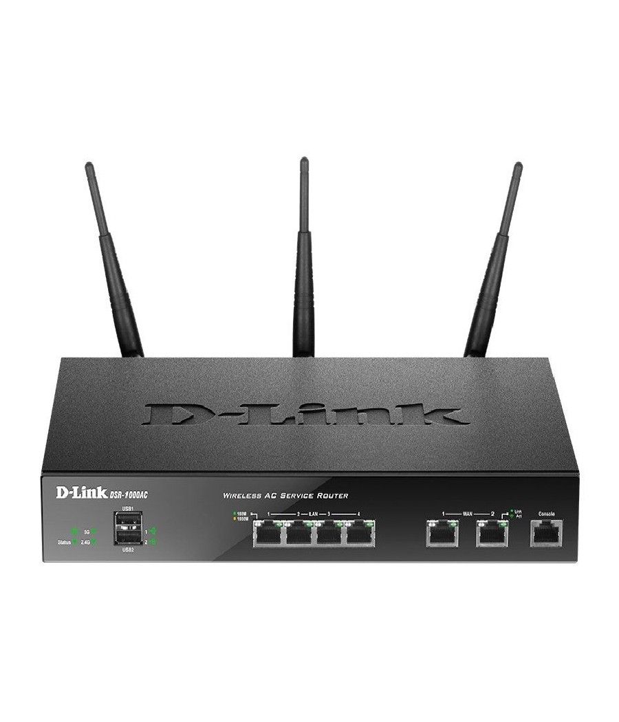 Router VPN D-Link DSR-1000AC 1750Mbps/ 2.4GHz 5GHz/ 3 Antenas/ WiFi 802.11ac - Imagen 1