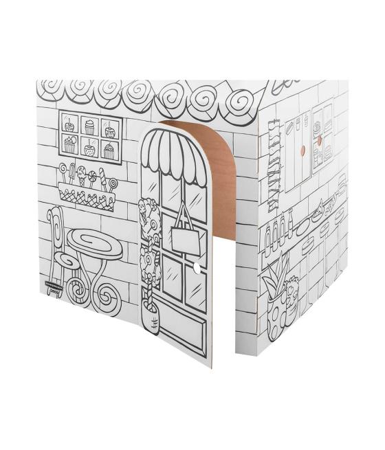 Casa de juego bankers box playhouse pasteleria para pintar fabricada en cartón reciclado 1210x960x810 mm