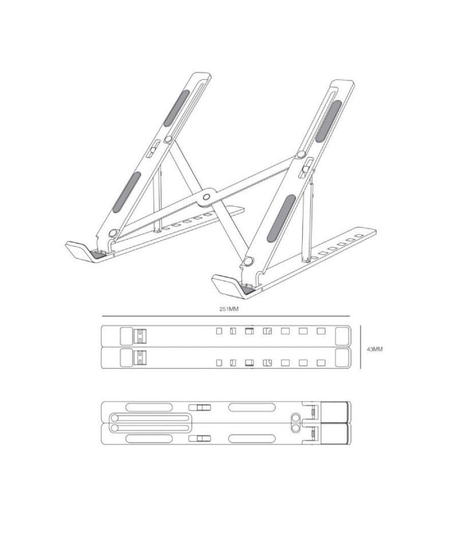 Soporte para portátil/tablet aisens lps2m-175 hasta 15'