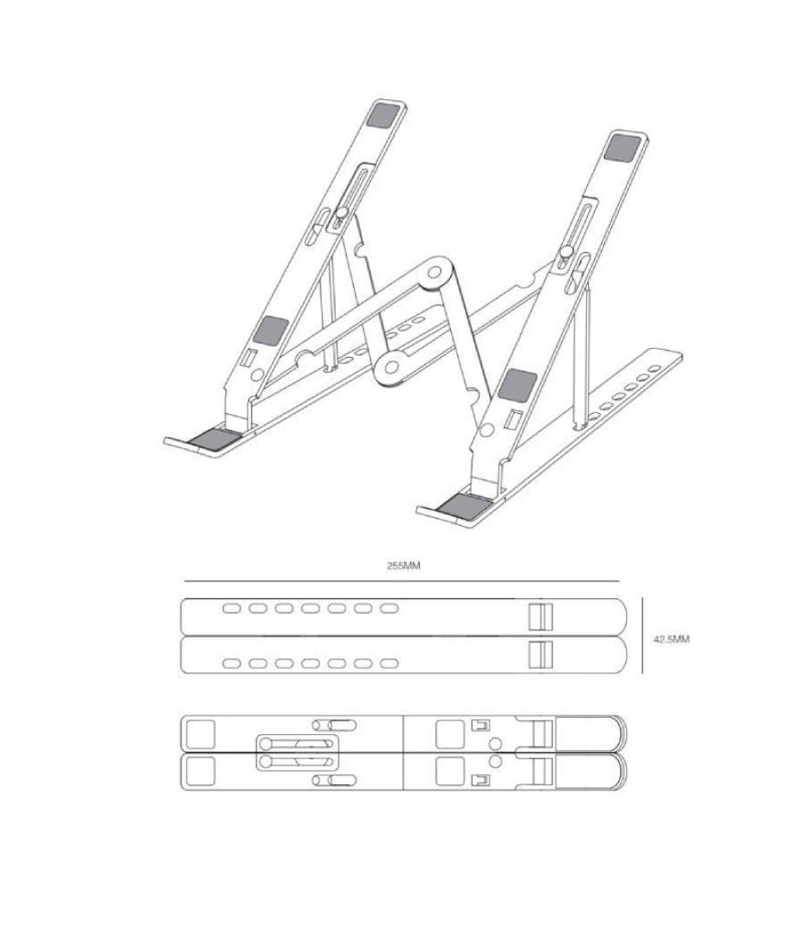 Soporte para portátil/tablet aisens lps3m-177 hasta 15'