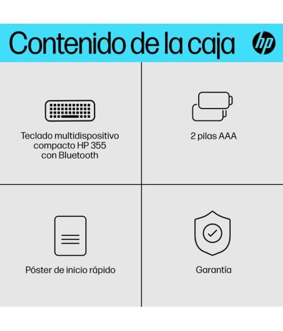 HP Teclado multidispositivo compacto 355 con Bluetooth