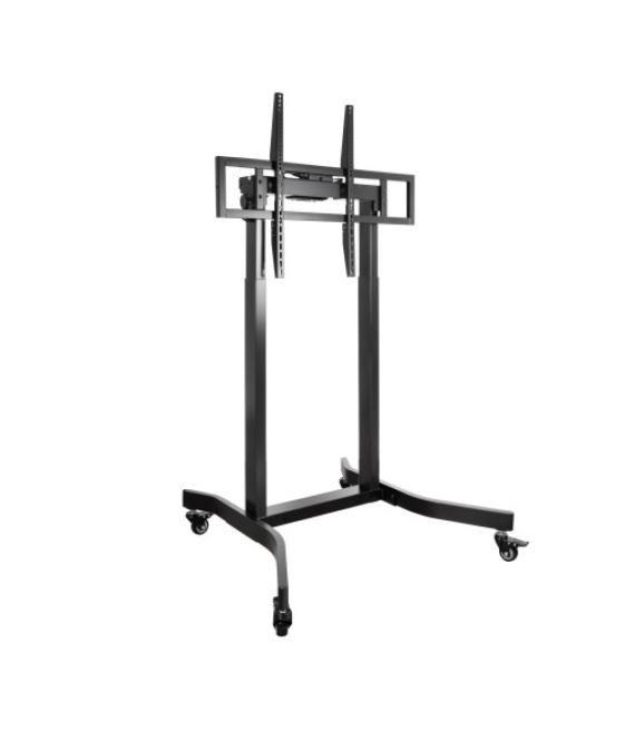 Tooq lux soporte de suelo con ruedas y regulación eléctrica de altura para pantallas 55"-100", negro