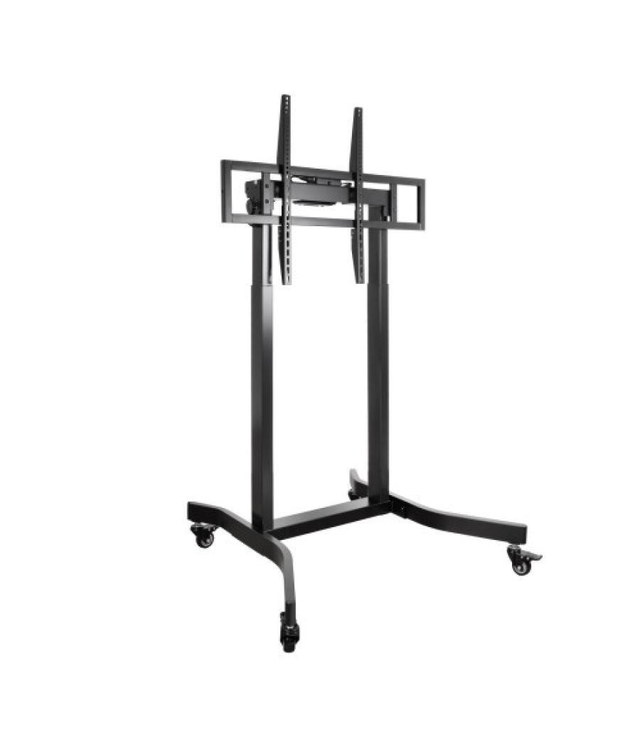 Tooq lux soporte de suelo con ruedas y regulación eléctrica de altura para pantallas 55"-100", negro