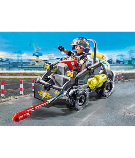 Playmobil fuerzas especiales quad multiterreno