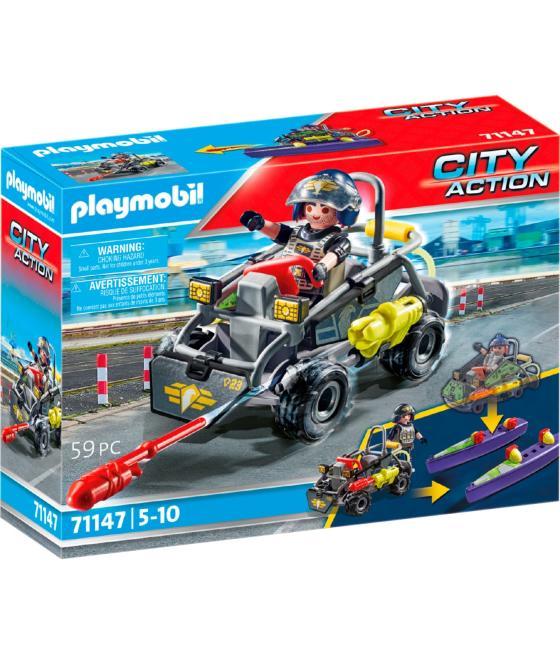 Playmobil fuerzas especiales quad multiterreno