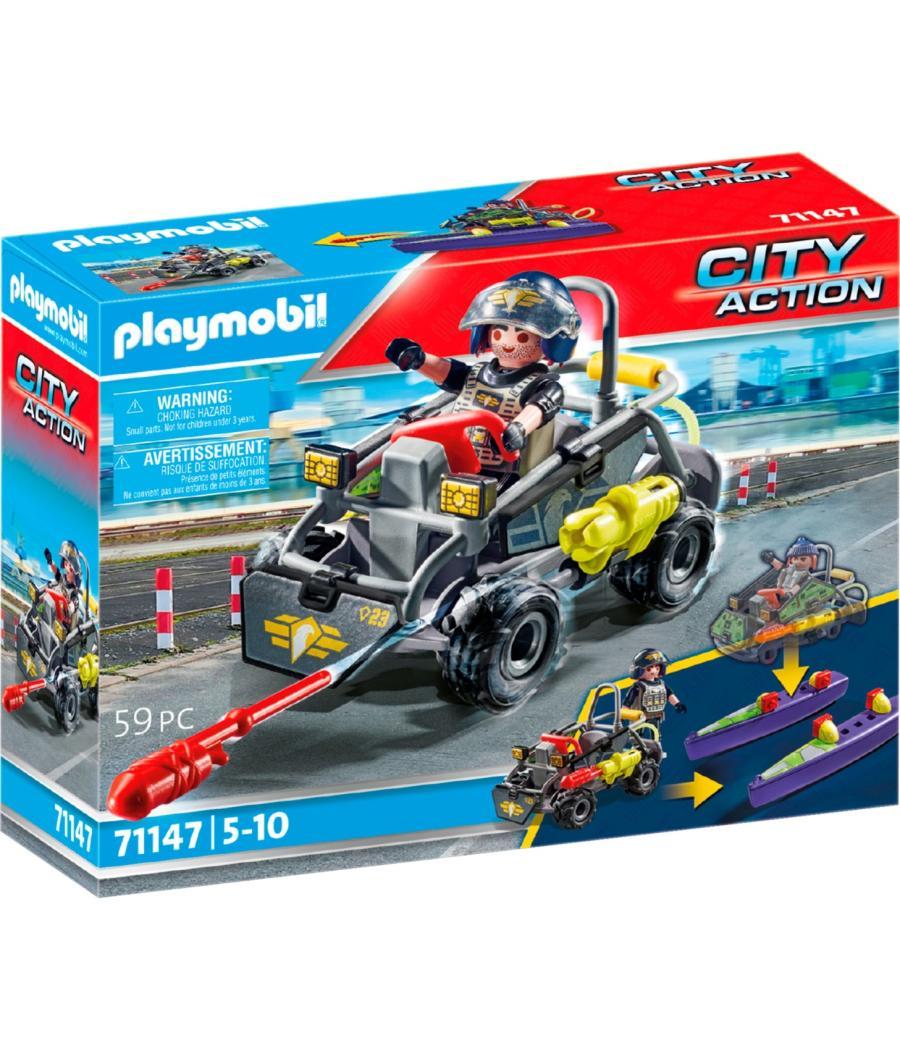 Playmobil fuerzas especiales quad multiterreno