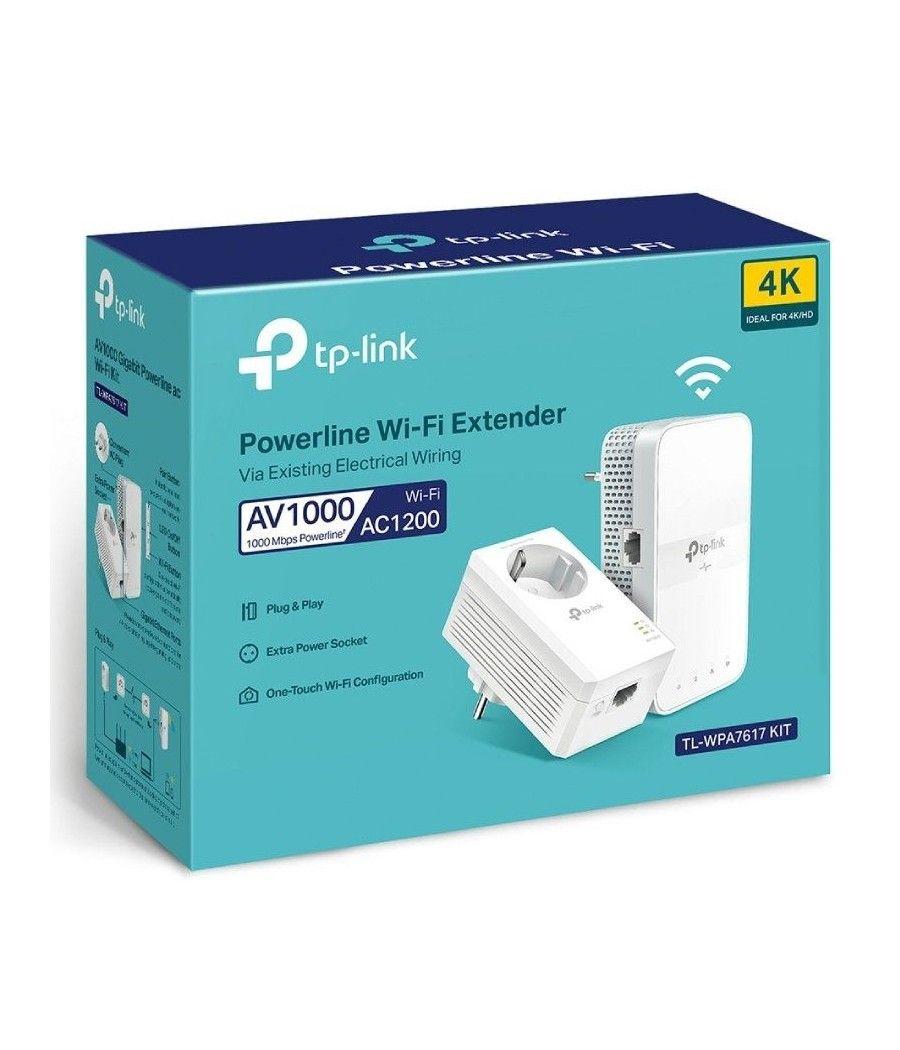 Adaptador Powerline TPLink TL-WPA7617 KIT 1000Mbps/ Alcance 300m/ Pack de 2 - Imagen 3