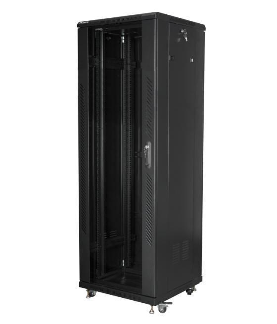 Armario lanberg rack 19" 37u 600x600 flat pack black negro