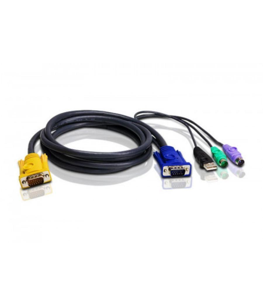 Aten cable kvm ps/2-usb de 3 m