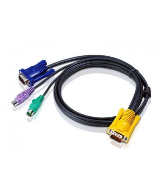 Aten cable kvm ps/2 con sphd 3 en 1 de 3 m