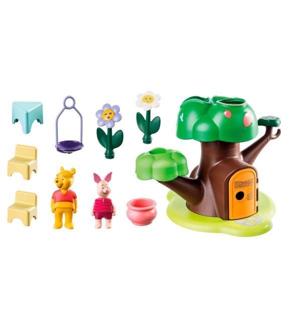 Playmobil 1.2.3 & disney winnie the pooh & piglet casa del árbol