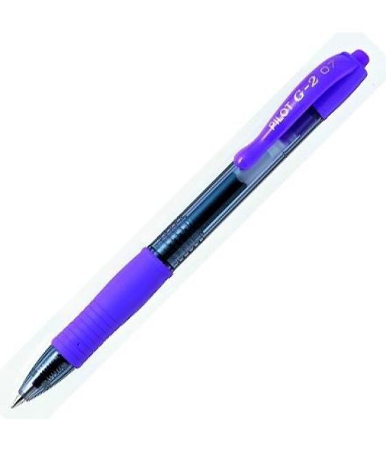 Pilot bolígrafo tinta de gel azul g-2 retráctil 0.7 violeta