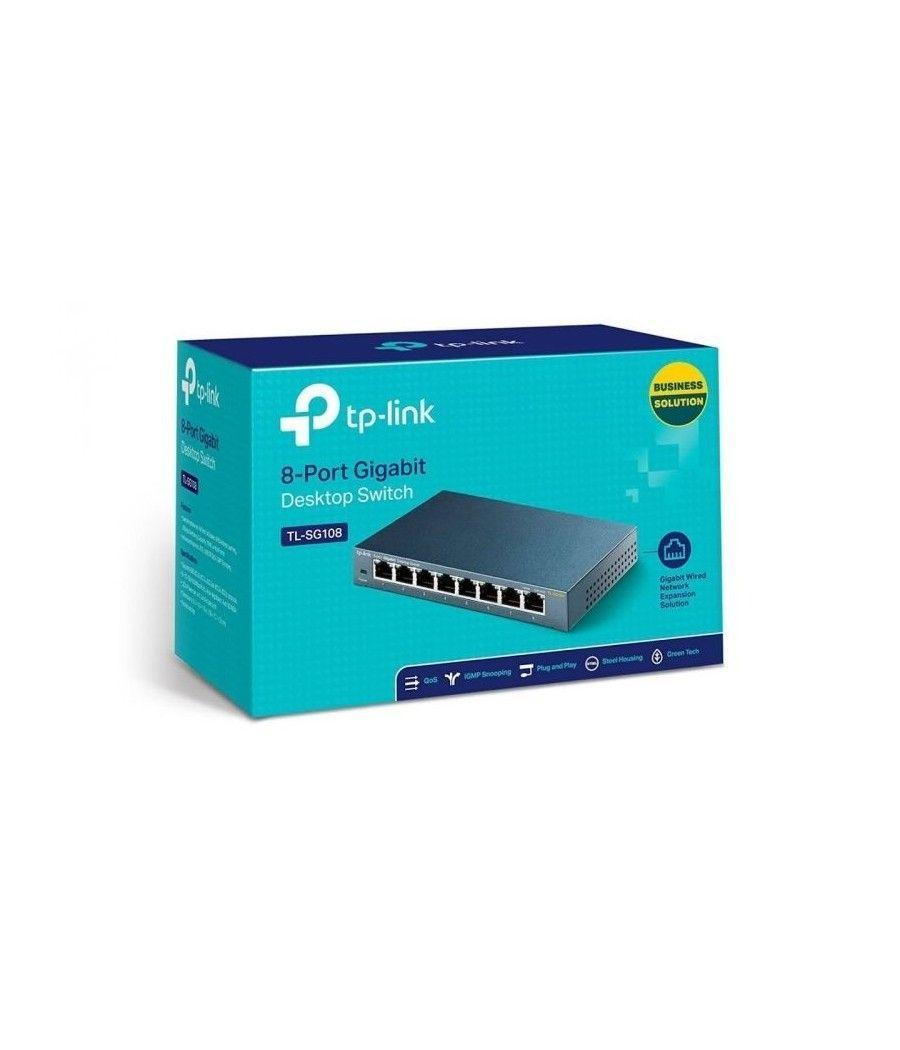 Switch TP-Link TL-SG108 V3.0 8 Puertos/ RJ-45 10/100/1000 - Imagen 2