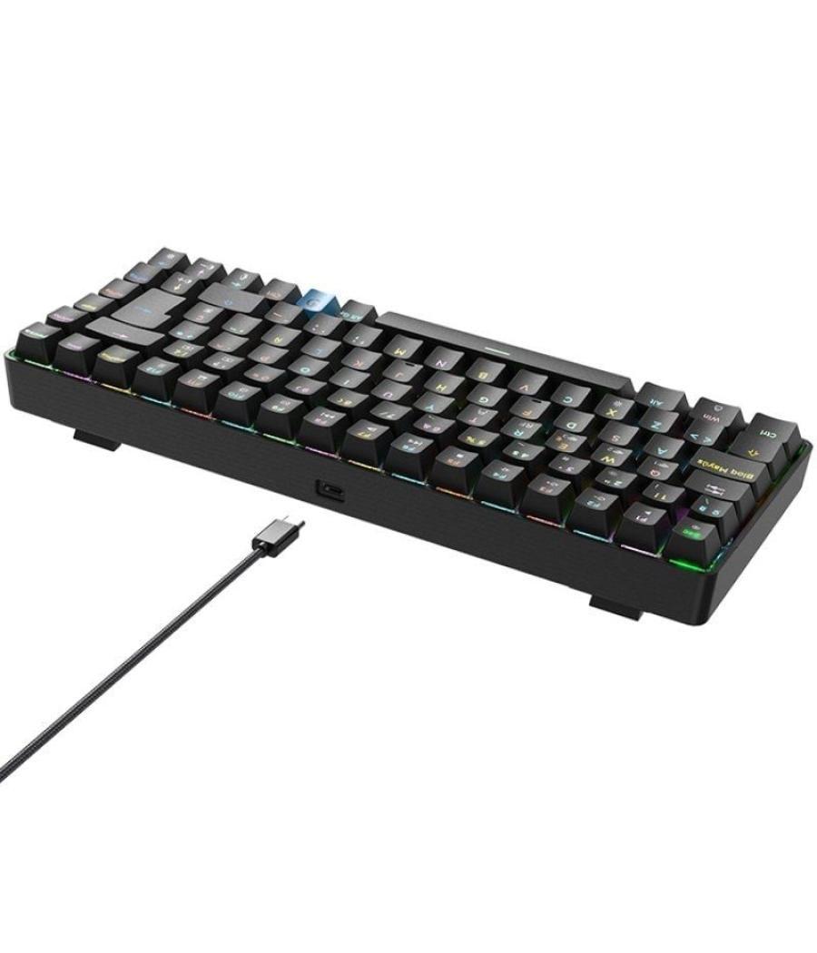 Teclado gaming mecánico inalámbrico hiditec gm1k/ hot-swap switch gateron brown