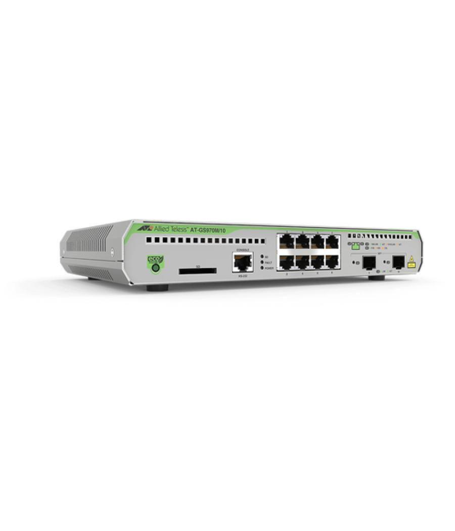 Allied Telesis AT-GS970M/10PS-50 Gestionado L3 Gigabit Ethernet (10/100/1000) Energía sobre Ethernet (PoE) 1U Negro, Gris