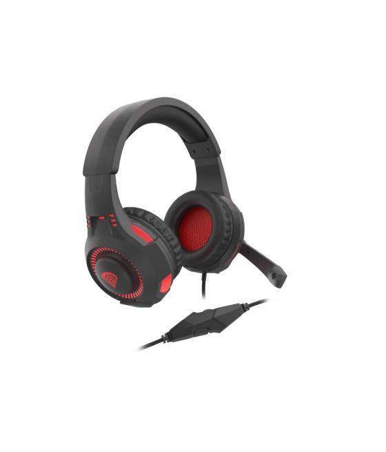 Auriculares gaming genesis radon 210 7.1 usb negro/rojo