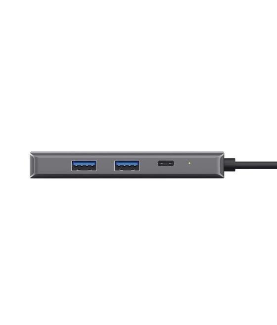 Docking usb tipo-c trust dalyx/ 2xusb/ 2xusb tipo-c/ 1xhdmi/ 1xrj45/ gris